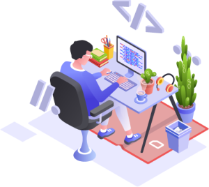 Persona diseñando páginas web en Bogotá