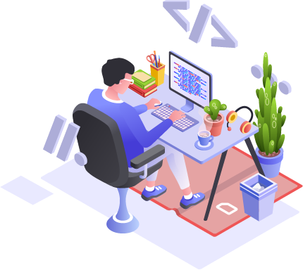 Persona diseñando páginas web en Bogotá