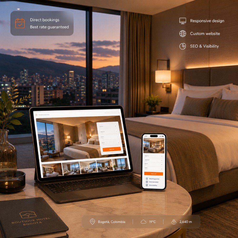 Diseño de página web para hotel con reservas directas